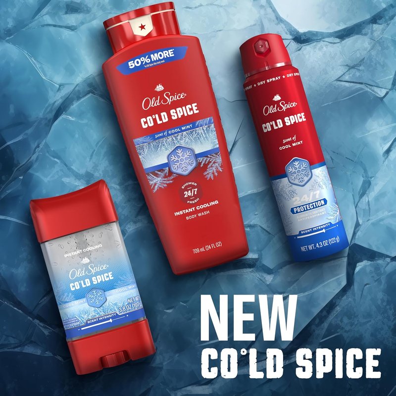 Old Spice Antiperspirant Deodorant for Men - 24/7 Sweat & Odor Protection | Cool Mint Scent, 3.8 oz
