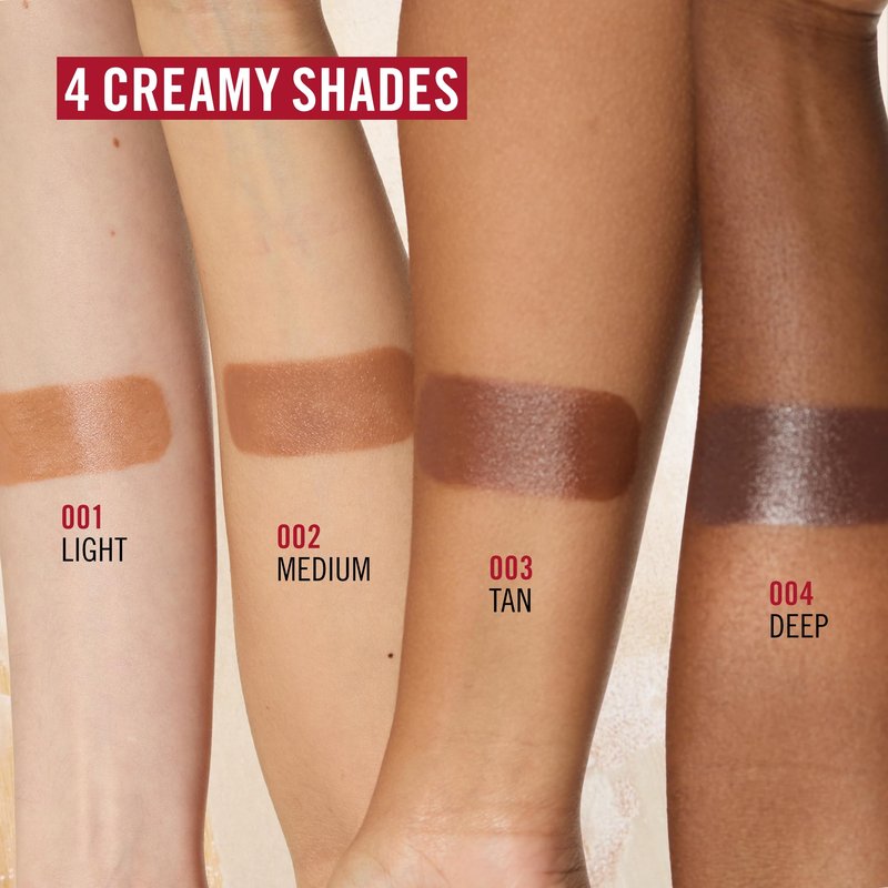 Rimmel Multi Tasker 3 in 1 Bronzing Stick, 003 Tan, Sculpted and Bronzed Glow, All-Day Wear, Sheer and Dewy Finish, Infused with Vitamin C & E, Vegan Formula, Cruelty-Free