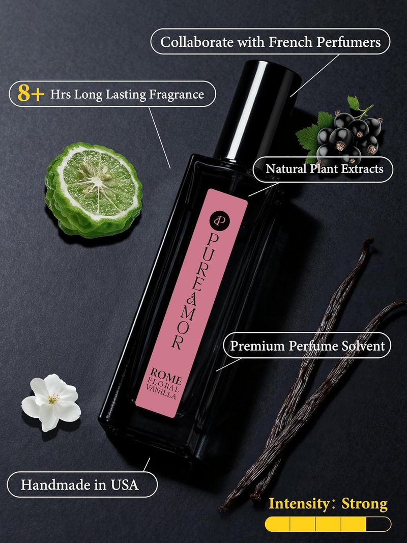 Blossom Vanilla Perfume for Women - Cozy Floral Jasmine & Sweet Vanilla | Travel Size 0.7 oz/20ml