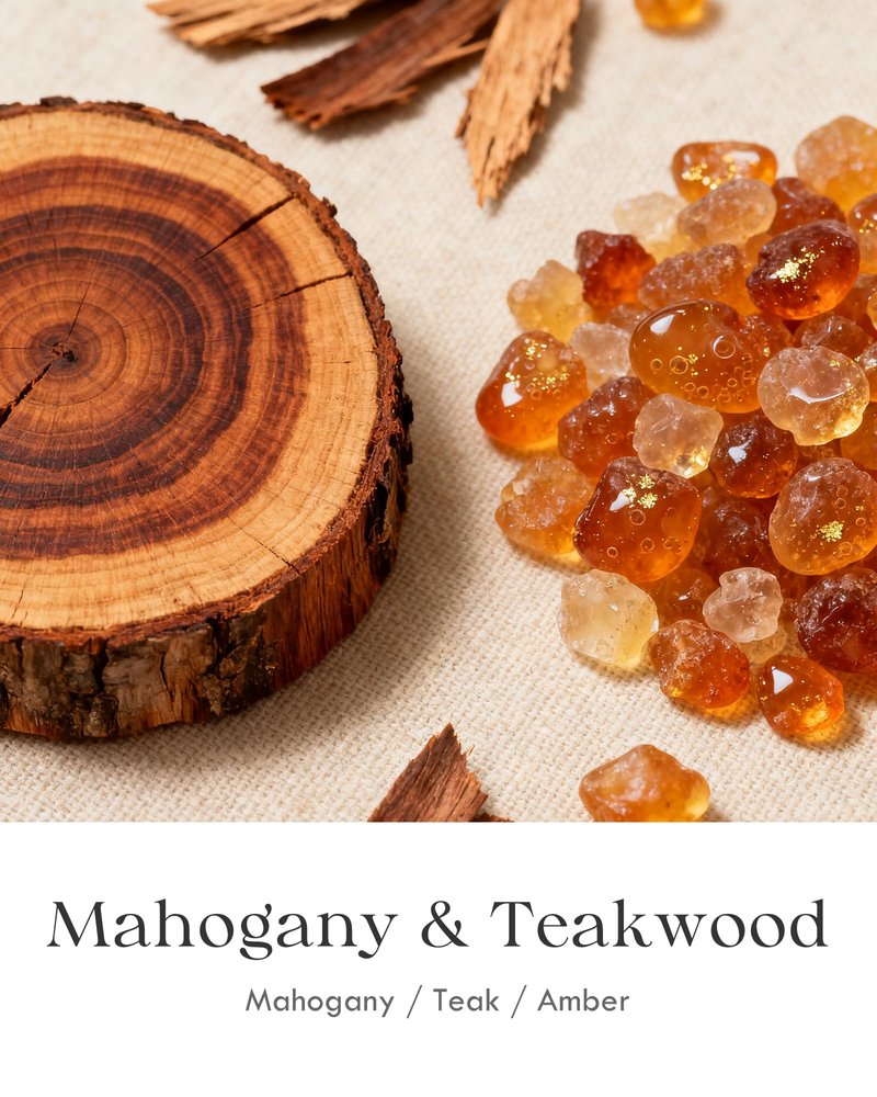 AOOVOO Mahogany Teakwood Candles for Men - 3 Wick 12oz Large Scented Candle, Long Lasting Soy Candles for Home Scented, Strong Fragranced Masculine Black Candle Gift for Women & Men