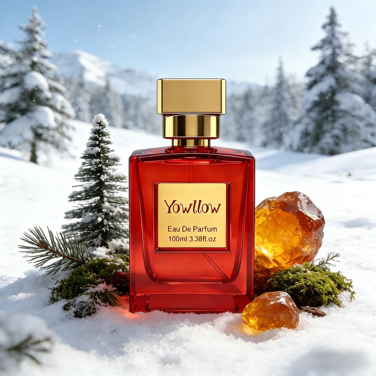 Yowllow Ambery Saffron Eau de Parfum Inspired by B.accarat R.ouge 540 Long Lasting Essential Womens Fragrance Spray Vegan & Cruelty-Free 3.4 Fl Oz/100ML