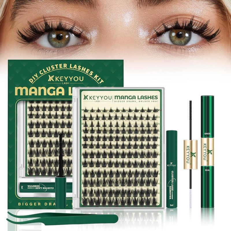 Lash Clusters Kit - California Sunset 8-18mm Eyelash Extensions | DIY Natural Fairy Lashes with Bond & Remover