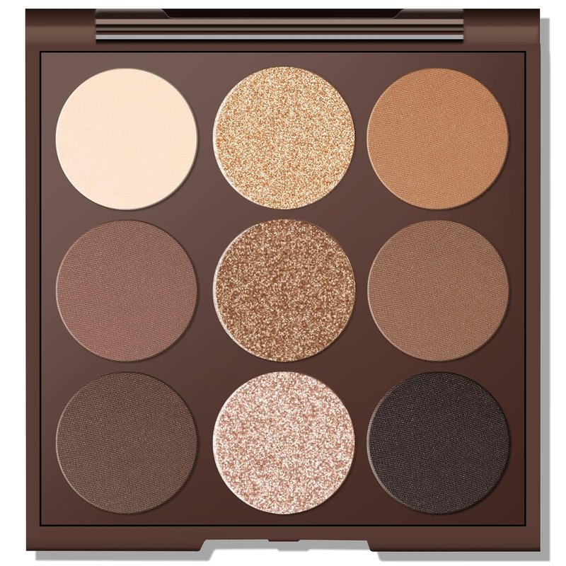 Neutral Eyeshadow Palette - Matte Vegan Makeup with Mirror | Long-Lasting Wear - 0.5oz (Autumn Sunshine)