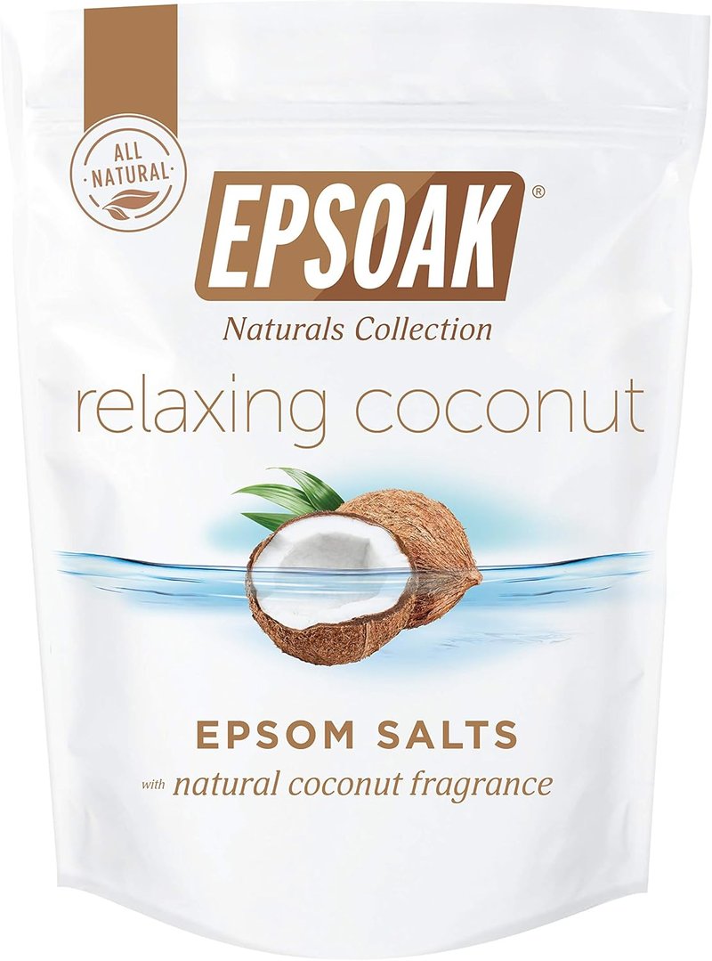 Epsoak Epsom Salt - 2 lb. USP Magnesium Sulfate with Coconut Scent | Resealable Bag, Made in USA