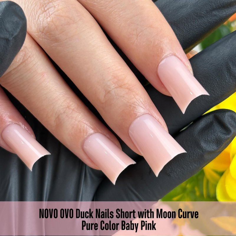 NOVO OVO Pure Stiletto Nail Tips, Press On Nails Medium Long Pure Color, Extra Thick Pointed Soft Gel Fake Nails for Salon DIY
