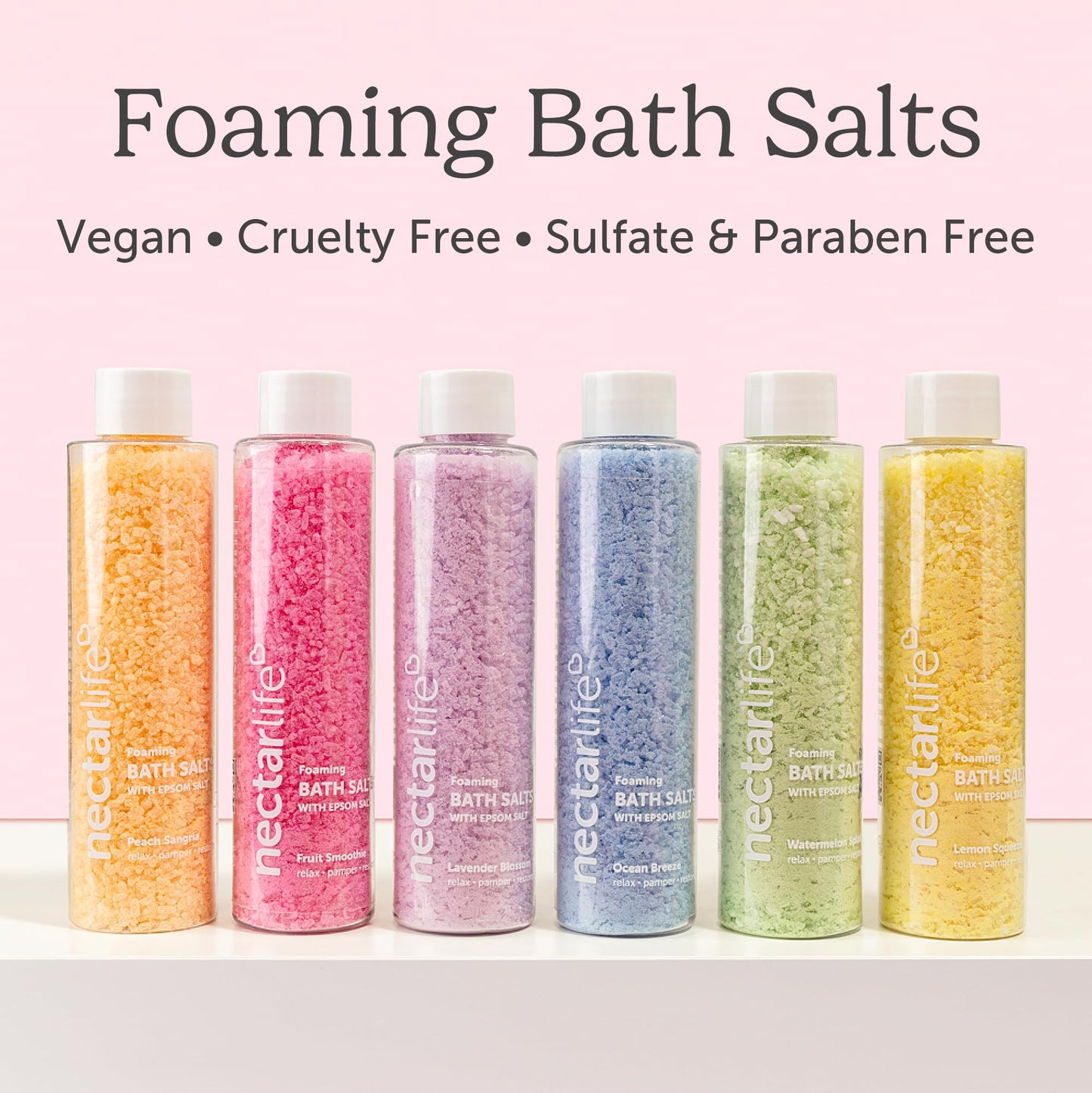 Foaming Bath Salt - Epsom Salts - Peppermint Aromatherapy - 4.6 oz - Moisturizing - Relaxing - Vegan - Paraben Free (Ocean Breeze)