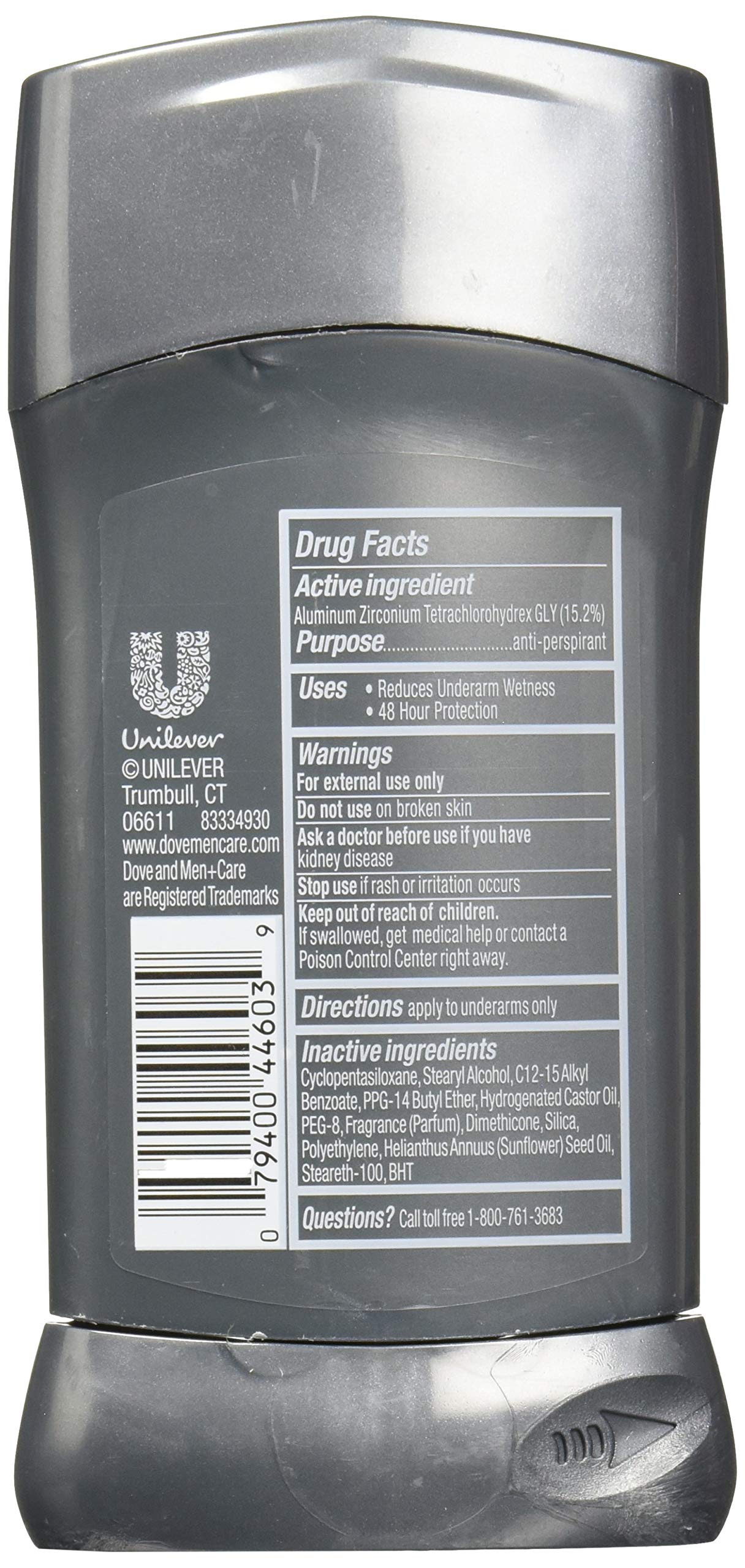 Dove Men+Care Antiperspirant Stick, Sensitive Shield, 2.6 Ounce (Pack of 4)