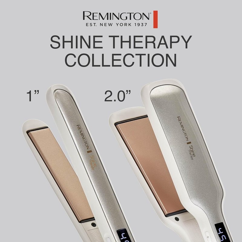 Remington Shine Therapy Hair Straightener - 1 Inch Ceramic Flat Iron with Argan Oil & Keratin for Smooth, Frizz-Free Hair