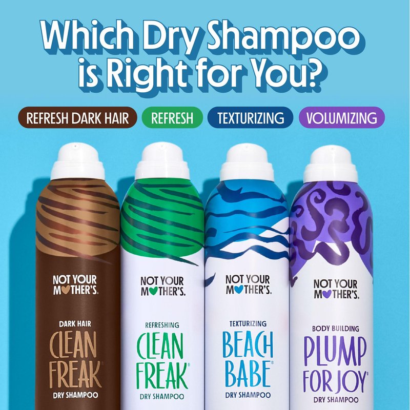 Not Your Mother's Plump For Joy Dry Shampoo (3-Pack) - 4.4 oz Each - Instant Oil Absorption for Soft, Clean Hair - Orange Mango - Body Building Hair Refresh Between Washes