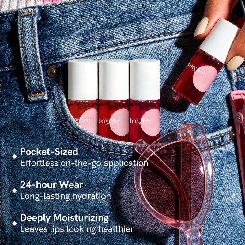 bayfree Lip Tint Stain Set, 7 PCS Lip Stain Long Lasting Waterproof, Hydrating Non-Sticky Liquid Blush & Water Tint, Transfer-Proof, High Pigment Matte Finish,Vegan Korean Makeup Set (fruit land)