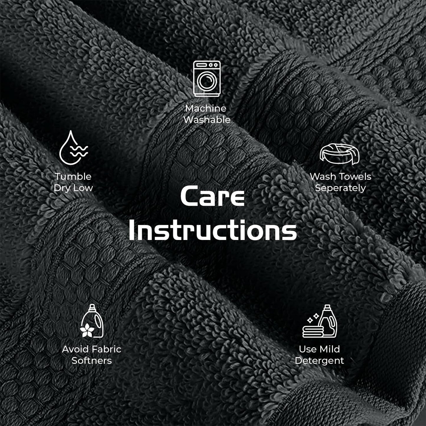 RIVERSIDE 12-Pack Premium 100% Cotton Gray Face Towels for Bathroom [12x12] - Reusable Luxury Face Wash Cloths for Showering - 550 GSM Super Soft & Absorbent Washcloths for Body, Spa & Gym