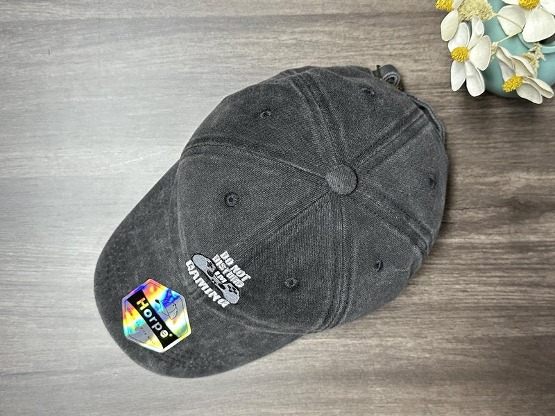 Horpe Video Gamer Gifts for Boys, Gaming Baseball Hat for Child, Games Lover Cap for Kid, Adjustable Embroidered Washed Black Hat