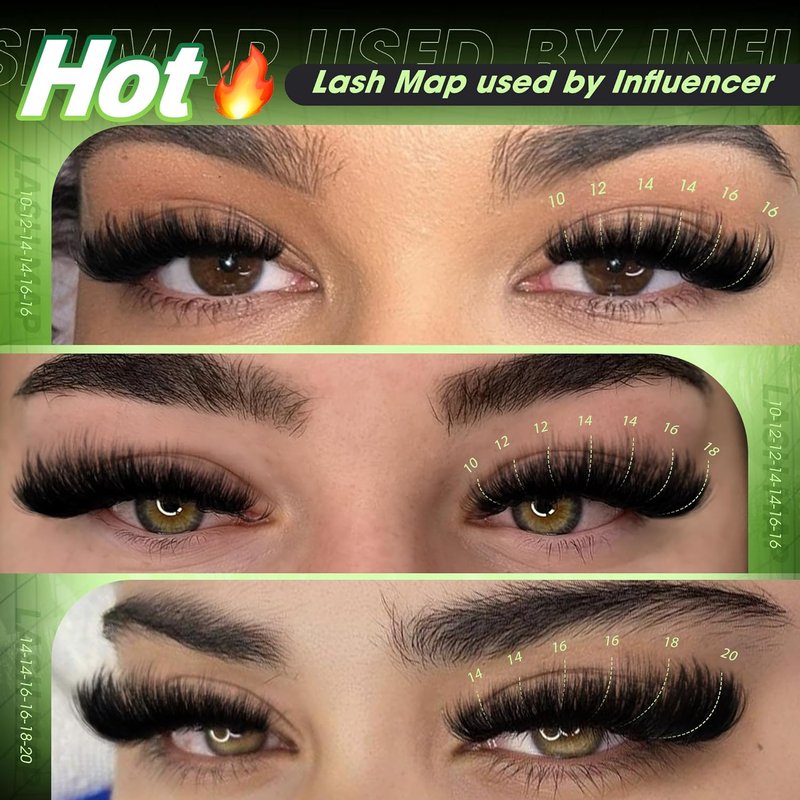 200D Lash Clusters Fluffy Volume Eyelash Clusters Long 10-20MM Lash Extension D-curly Thick Cluster Eyelash Extensions Individual Lashes Easy Application by Newcally