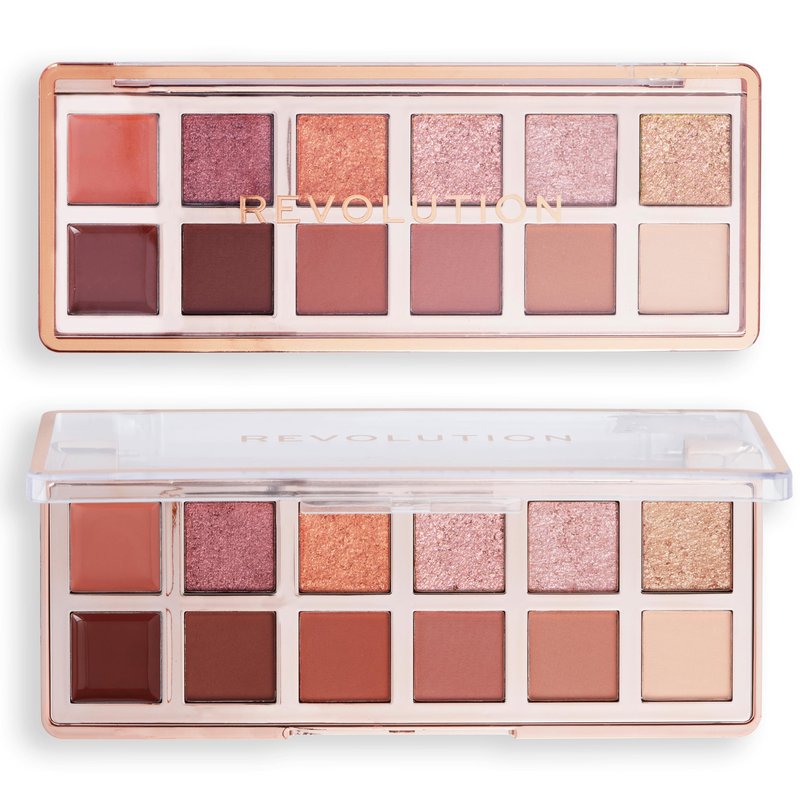 Revolution, The True Icon Bronze Palette, 12 Ultra-Pigmented Matte & Shimmer Finishes & Shades, Long-Lasting & Blendable, Vegan & Cruelty-Free, 3.53 oz