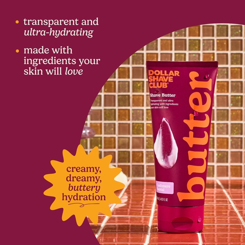 Cashmere Santal Shave Butter for Women - Translucent Shaving Cream for Sensitive Skin | 2 Pack (6 fl oz)