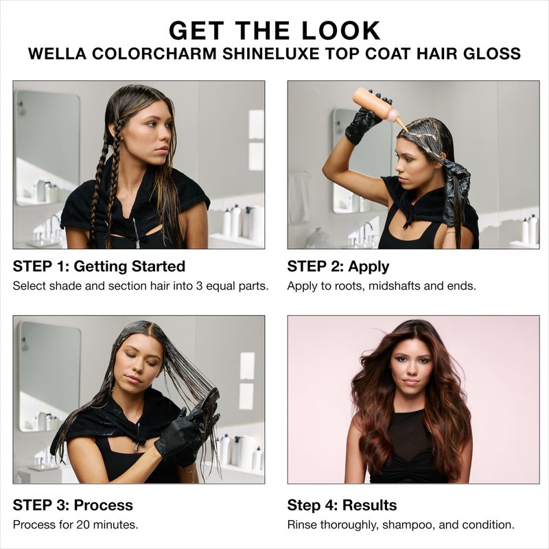 COLORCHARM ShineLuxe Top Coat Hair Gloss | Clear Shine Booster | 2 oz.
