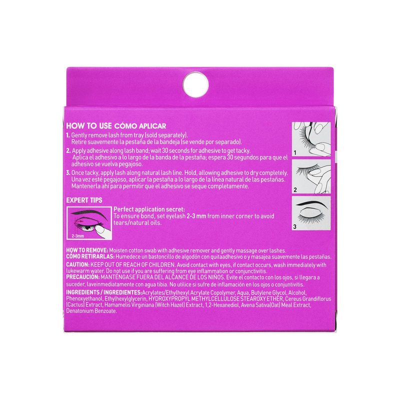 Kiss SuperStick 5-Day Extended Wear Strip Lash Adhesive, Quick Drying Lash Glue, Witch Hazel & Cactus Extract Infused, Brush Applicator, Net Wt. 4.8g (0.17 oz.), Clear