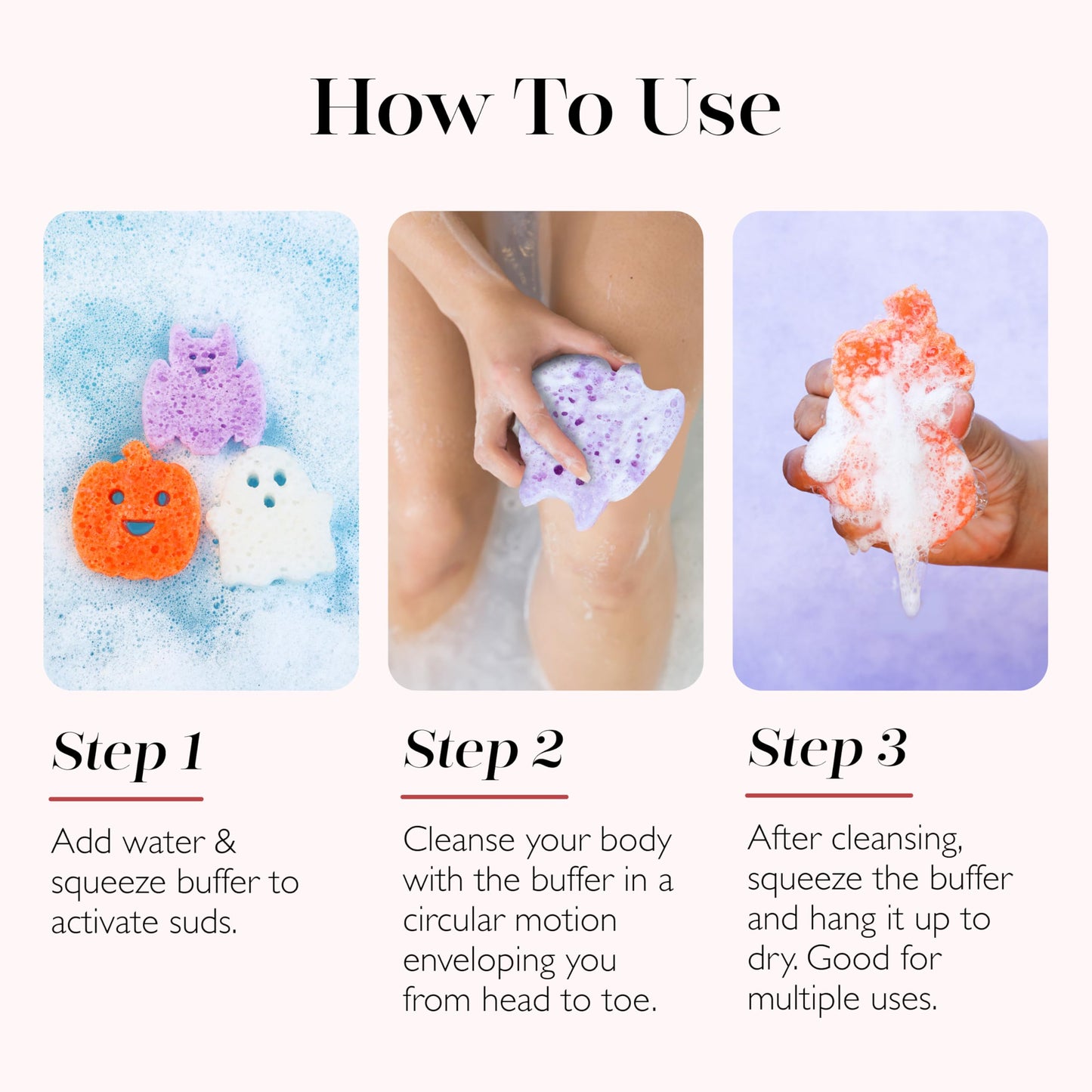Spongelle Berry Bite Bat | Boo Pals Body Buffer