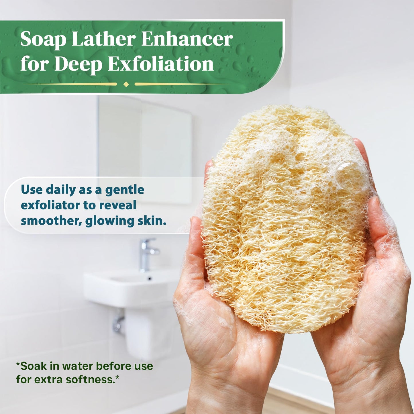 Natural Loofah Exfoliating Body Scrubber (8 Pack) - Organic Loofah for Body - Biodegradable Shower Luffa - Natural Bath Sponges Loufa - Estropajos para el Cuerpo