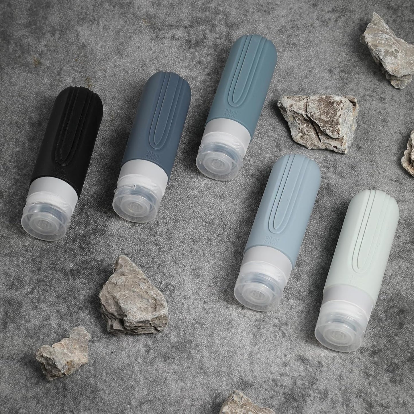 Travel Bottles for Toiletries - TSA Approved 3oz Leak Proof Containers | 5 Pack BPA Free Travel Accessories