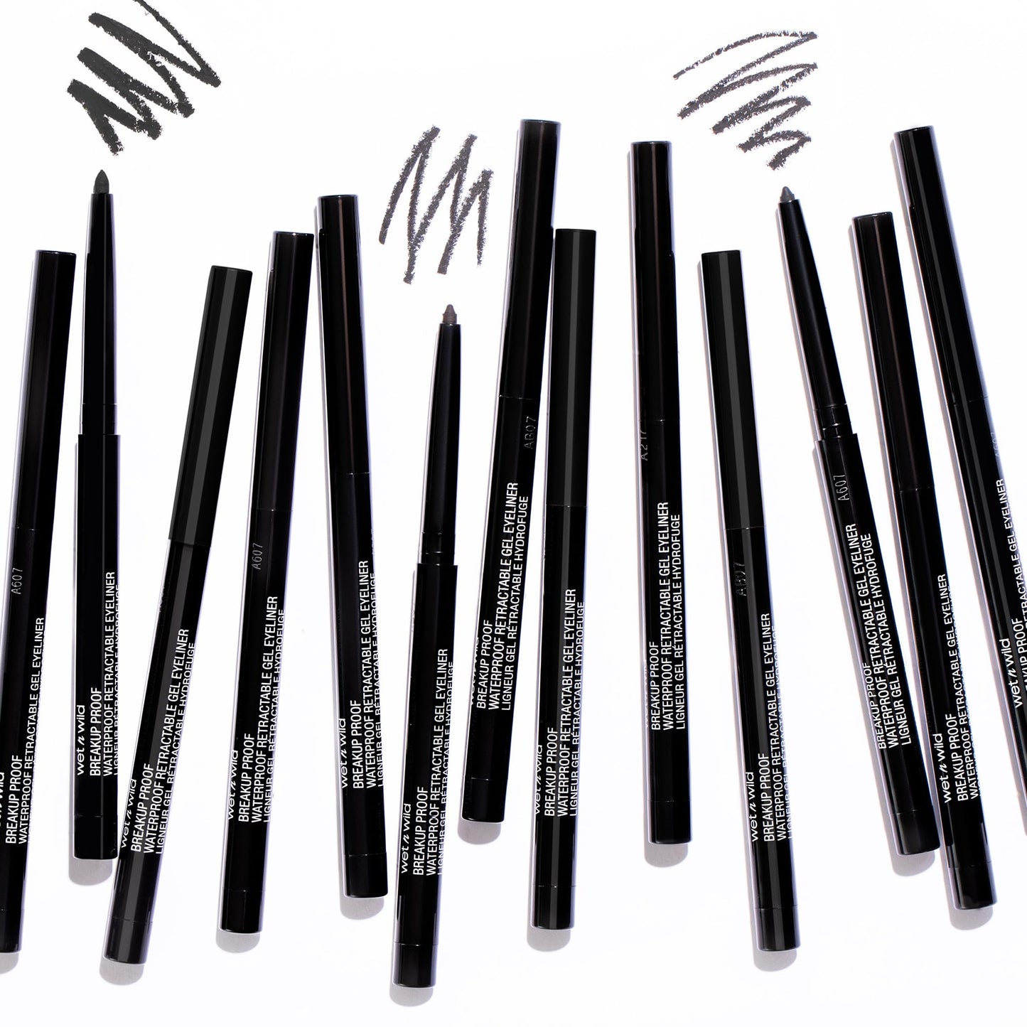 wet n wild Mega Last Breakup Proof Retractable Eyeliner - Ultra-Fine Brush, Waterproof,16-Hour Long-Lasting Wear - Cruelty-Free & Vegan - Black