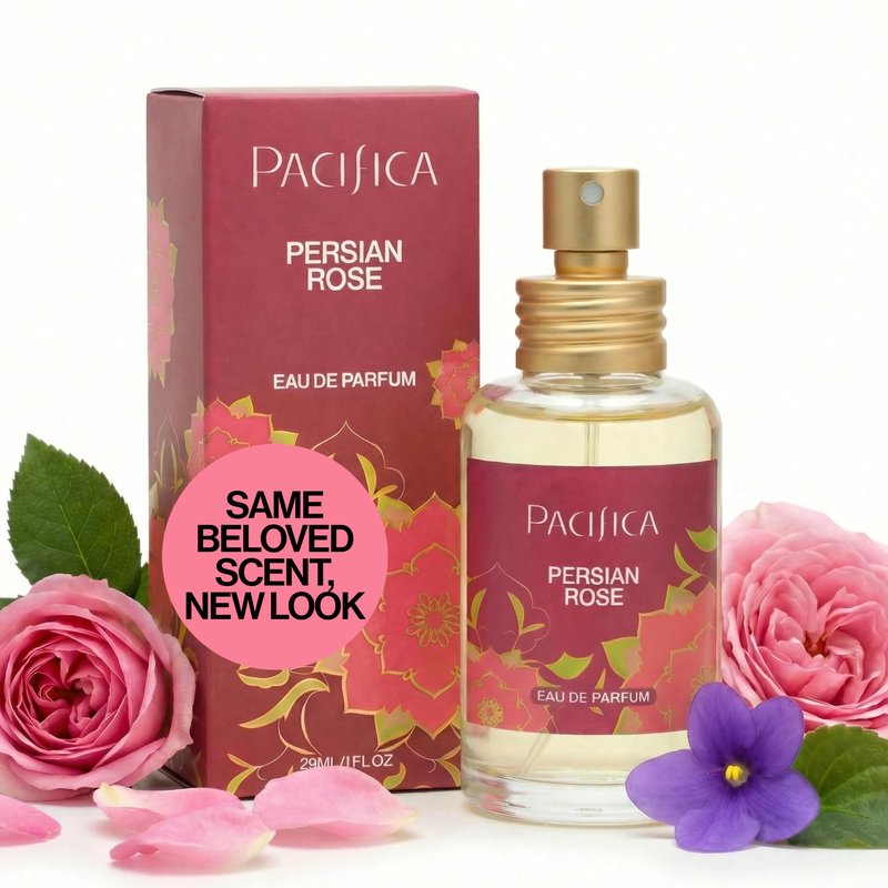 Pacifica Beauty Persian Rose Spray Perfume, Romantic Floral Fragrance, Vegan, Non-Toxic, Classic Feminine Scent with Natural Essential Oils, Cruelty-Free 1oz