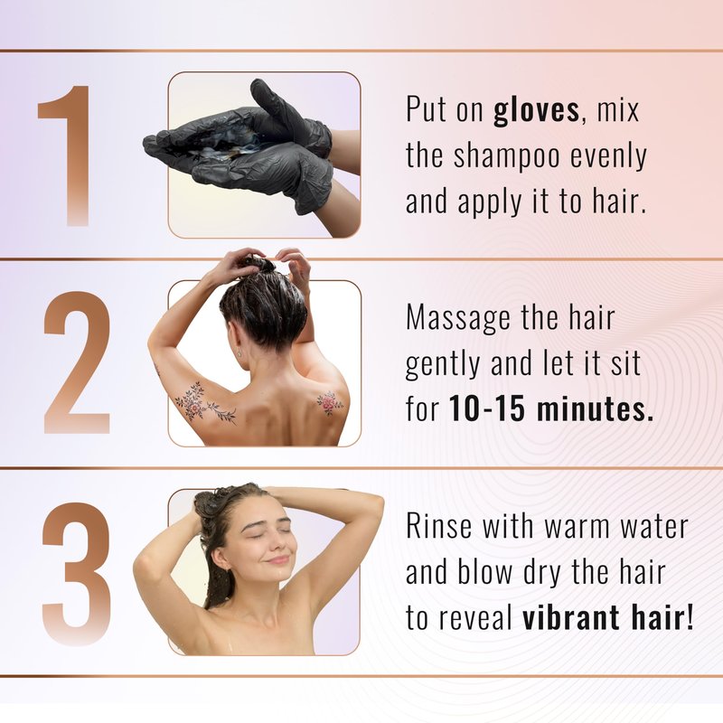 Herbishh 1 Hair Dye Instant Permanent Shampoo 3 in 1 for Gray Hair, 100% Grey Coverage for Men & Women + 1 Hair Mask with Argan oil, Long-lasting & Travel-friendly, Ammonia-free, 30 ml (Dark Brown)
