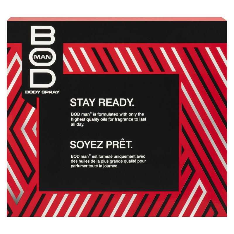 BOD man Body Spray Gift Set, Black, Fresh Guy, Blue Surf, 3 Piece