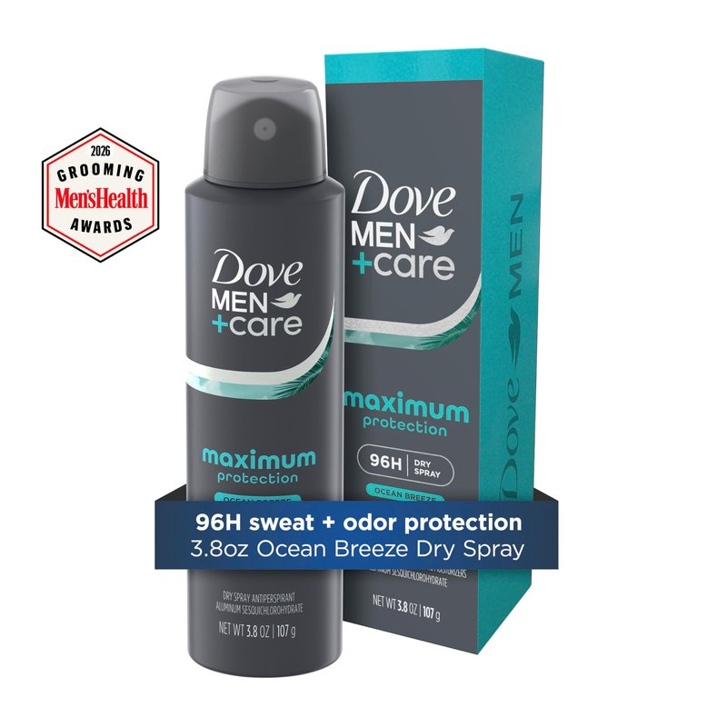 Dove Men+Care Anti-Perspirant Spray Ocean Breeze Maximum Protection Deodorant for men 96-Hour Comfort 3.8 oz