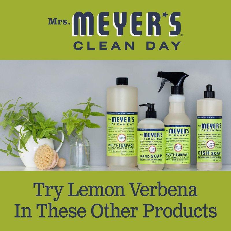 MRS. MEYER'S CLEAN DAY Liquid Hand Soap Refill Bottle, Lemon Verbena Scent, 33 Fl oz (Pack of 1)