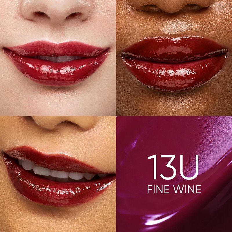 SKINTIFIC Peptide Brightening Lip Serum, Hydrating & Plumping Tinted Lip Gloss, Moisturizing Lip Balm with Polypeptides & Squalane for Glossy Sheer, Smooth Lips(13U Fine Wine)