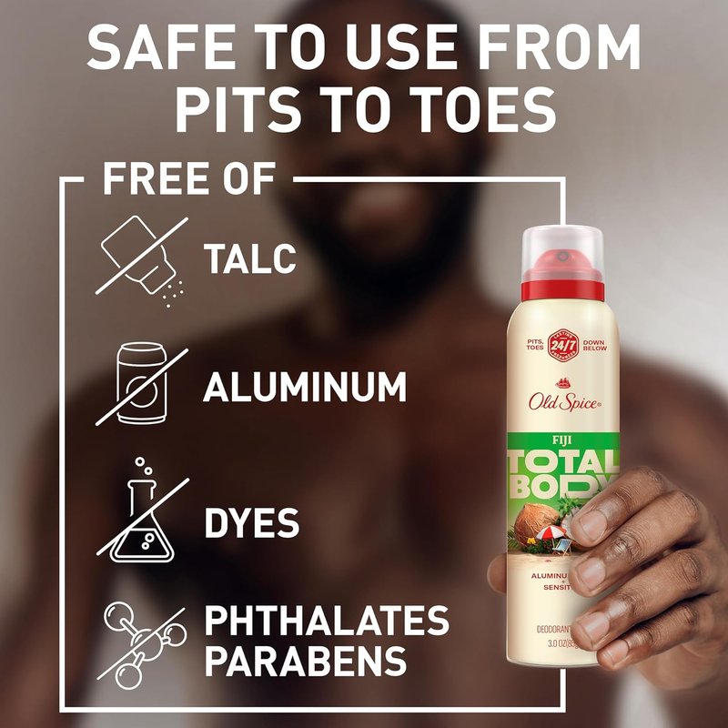 Old Spice Deodorant Spray for Men - Aluminum Free Fiji Scent | 24/7 Odor Protection, 3.5 oz