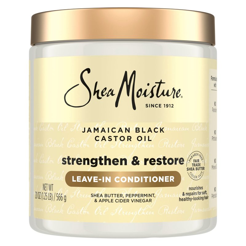 SheaMoisture Leave In Conditioner, Jamaican Black Castor Oil to Soften, Detangle & Reduce Breakage, 20 oz