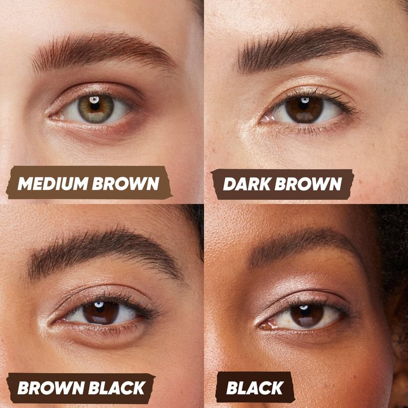 Kosas Air Brow Tinted Eyebrow Gel – Volumizing Brow Gel with Flexible Long-Lasting Hold, Black