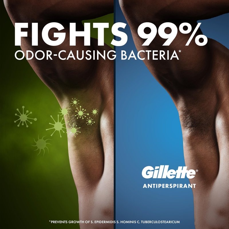 Gillette Antiperspirant Deodorant for Men, SkinShield, 72hr Sweat & Odor Protection, Fights 99% Odor-Causing Bacteria, Soothing Hydration with Vitamin E, Clear Gel, Freshwater Timber Scent, 3.8 oz