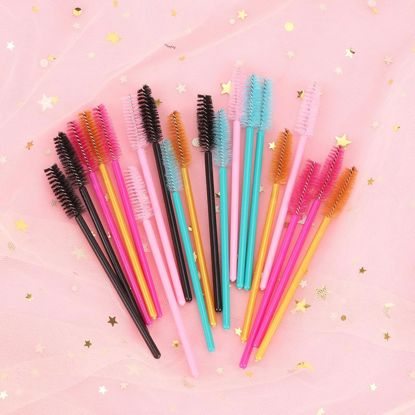 Tbestmax Disposable Mascara Wands - Eyelash Brush Spoolies for Extensions | 5 Color Options