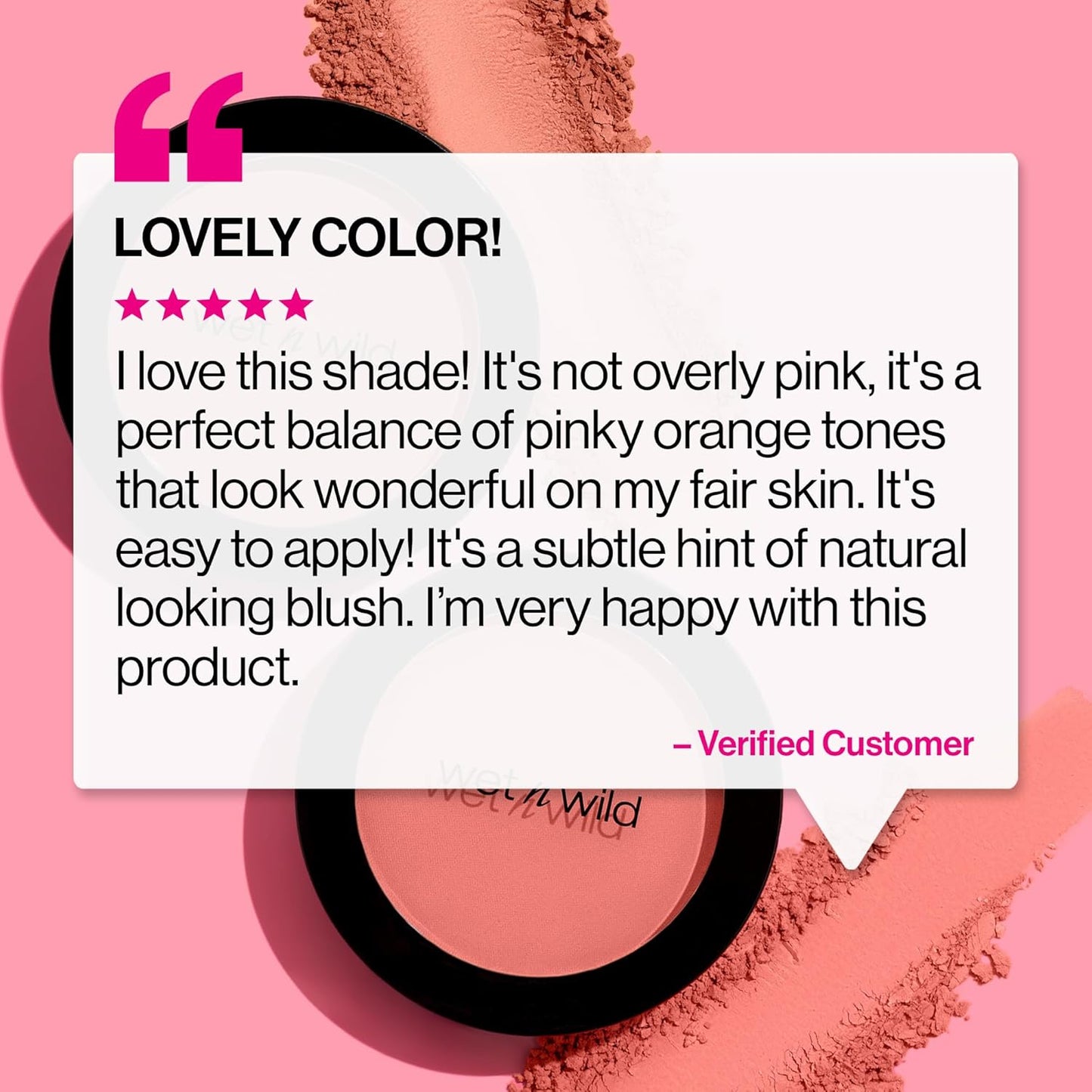 Wet n Wild Color Icon Blush - Effortless Matte Natural Glow with Jojoba Oil | Pinch Me Pink