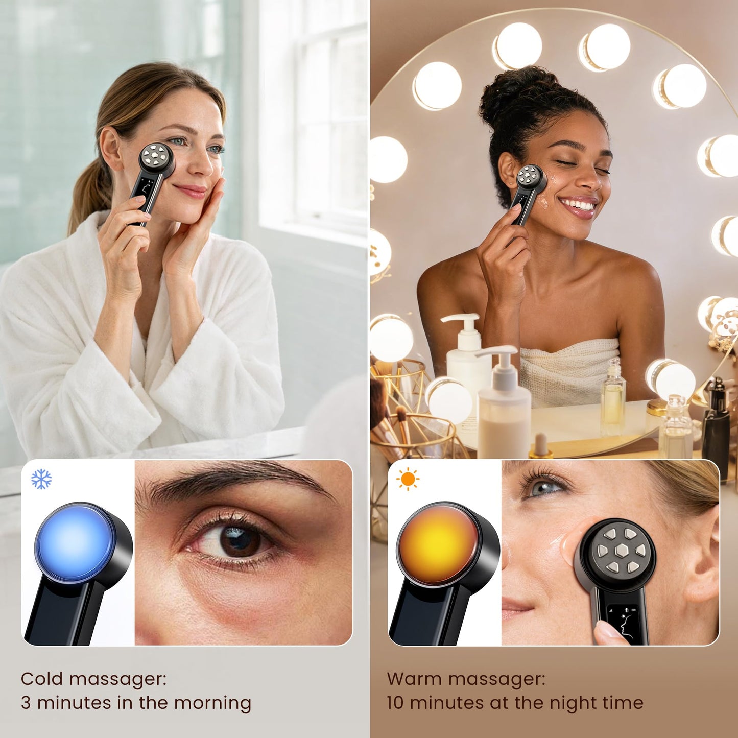 Skin Tightening Device | 6 in 1 Radio Frequency Skin Tightening Device | Professional Face Tightening | Lifting | Wrinkle Reducing | Depuff | Absorb | at Home RF Anti Aging Face Beauty Device