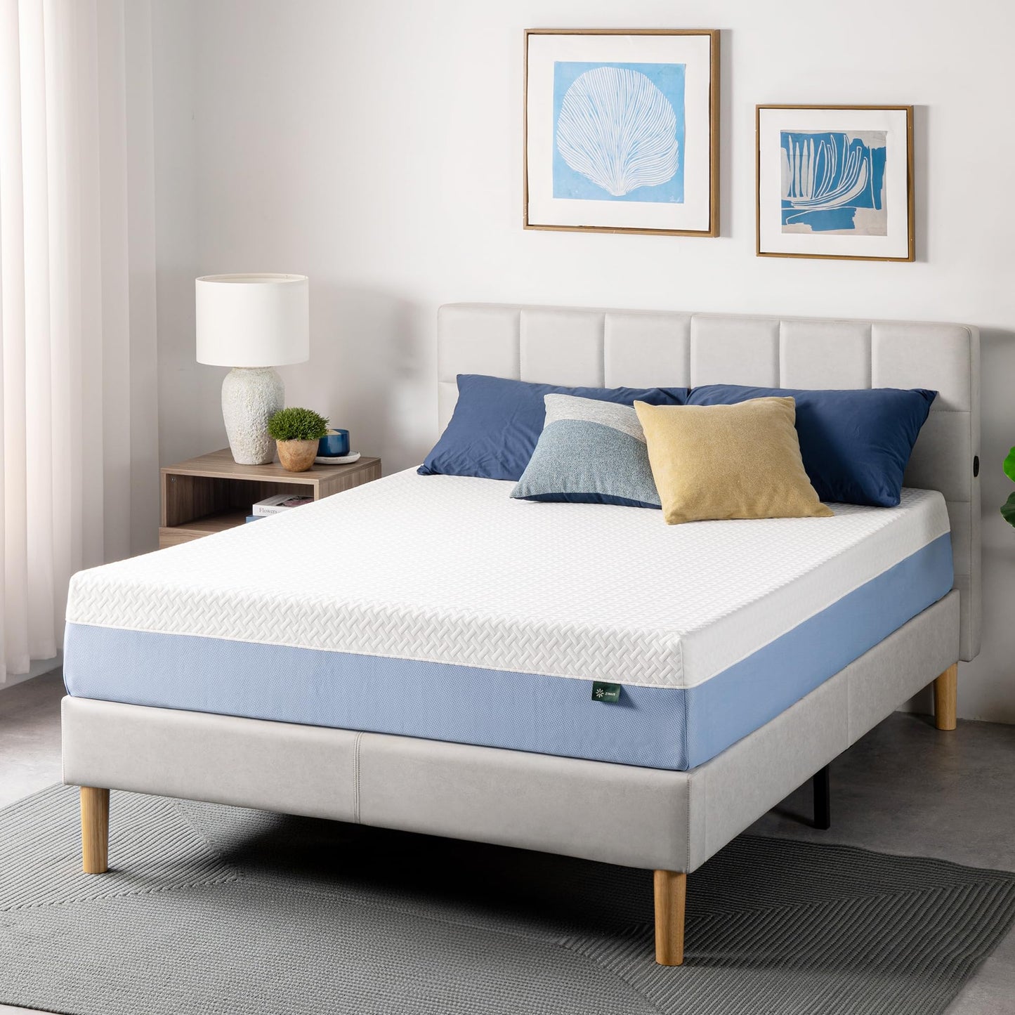 Zinus 10 Inch Queen Cooling Essential Memory Foam Mattress [NewVersion], Fiberglass Free, Medium Feel, Breathable Cooling Layers, Certified Safe Materials