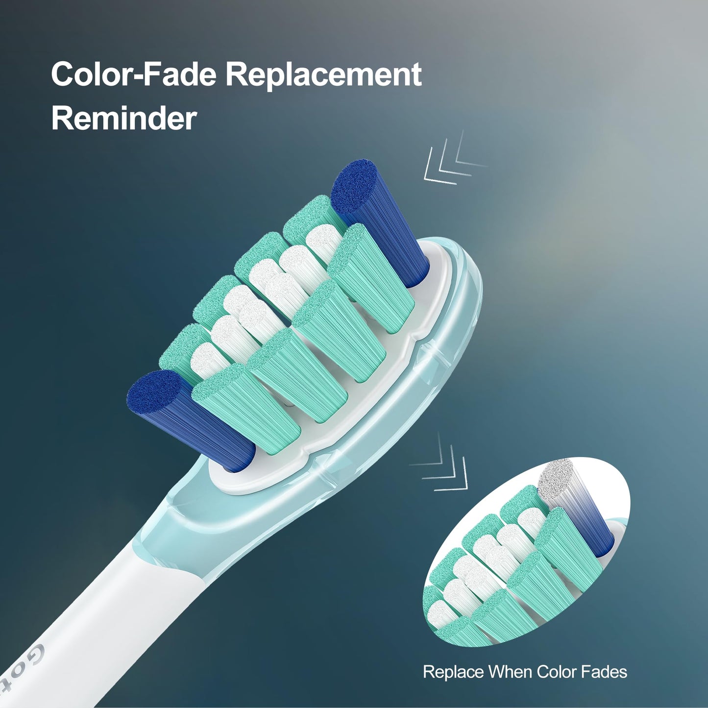 3D Contoured Replacement Toothbrush Heads Compatible with Philips Sonicare, 2-in-1 Click-On Electric Brush Heads for Sensitive Teeth and Gums, Gentle Deep Clean, 8 Pack