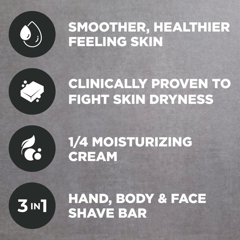 DOVE MEN + CARE Hand & Body Face + Shave Bar Sensitive Skin 6 Count for sensitive skin 3.75 oz