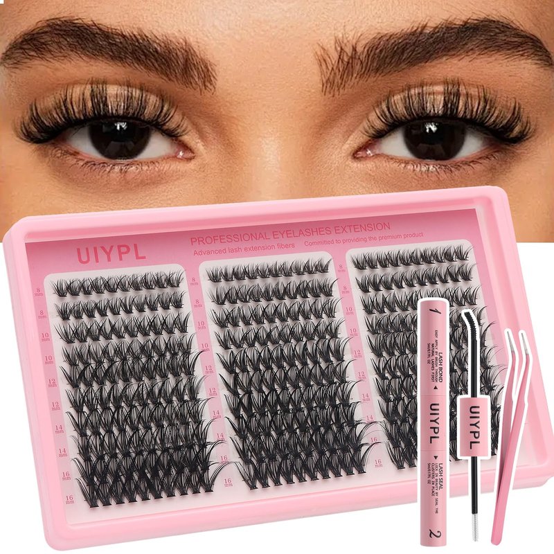 Skiennix Lash Clusters Kit | Volume Eyelash Extensions with Adhesives - 40p Kit (300pcs)