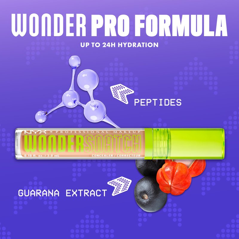 NYX PROFESSIONAL MAKEUP Wonder Snatch Concealer, Brightening, Lifting & Snatching Full Coverage Makeup Concealer with 24HR Wear, Vegan & Cruelty Free - Cool Vanilla