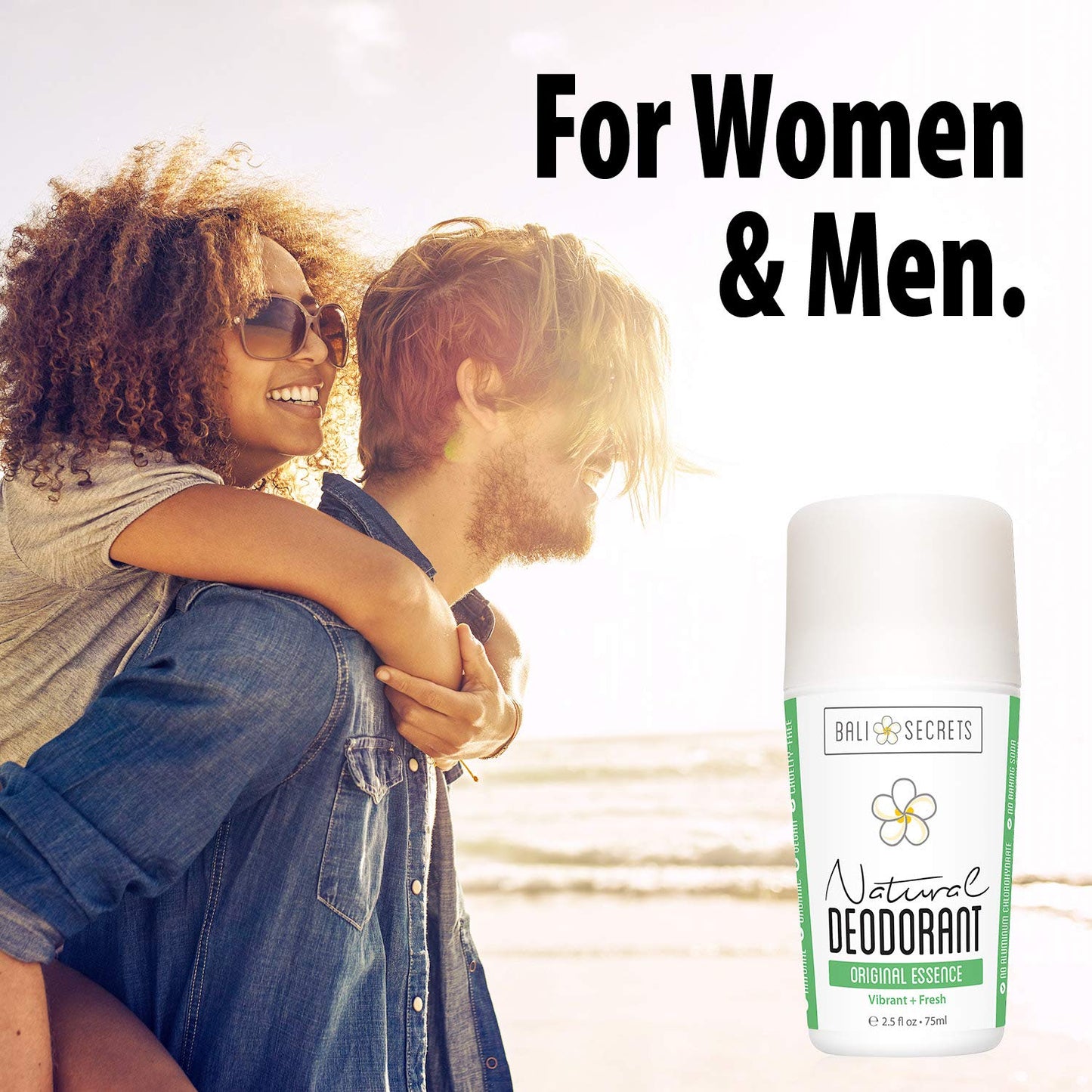 Bali Secrets The Classic Natural Deodorant for Women & Men, No Synthetic Aluminium, Up to 48h Odor Protection, Baking Soda Free, Non Toxic & Clean Ingredients, Sensitive Skin, Vegan [ORIGINAL]