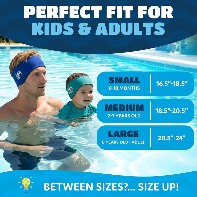 Earvolution Original Ear Band-It Swimming Headband, American Brand, Doctor-Invented - for Kids & Adults - Sensory-Friendly - Keep Ears Dry & Prevent Swimmer's Ear, Holds Earplugs In, (Magenta, Medium)
