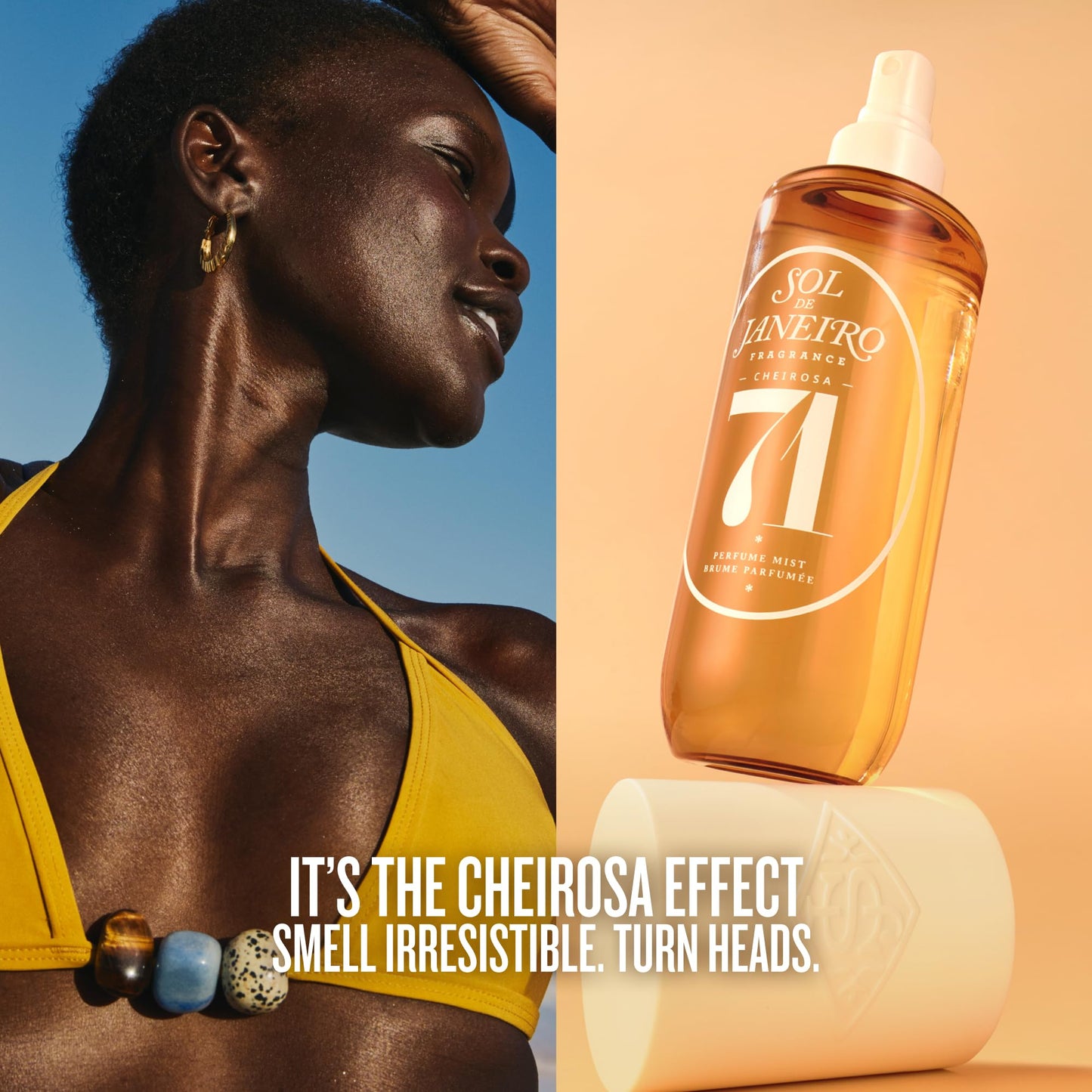 Sol de Janeiro Cheirosa Hair & Body Fragrance Mist Full Size and Travel Size Set - Home and Away Bundle - 8.1 & 3 fl oz Duo (Cheirosa 71)