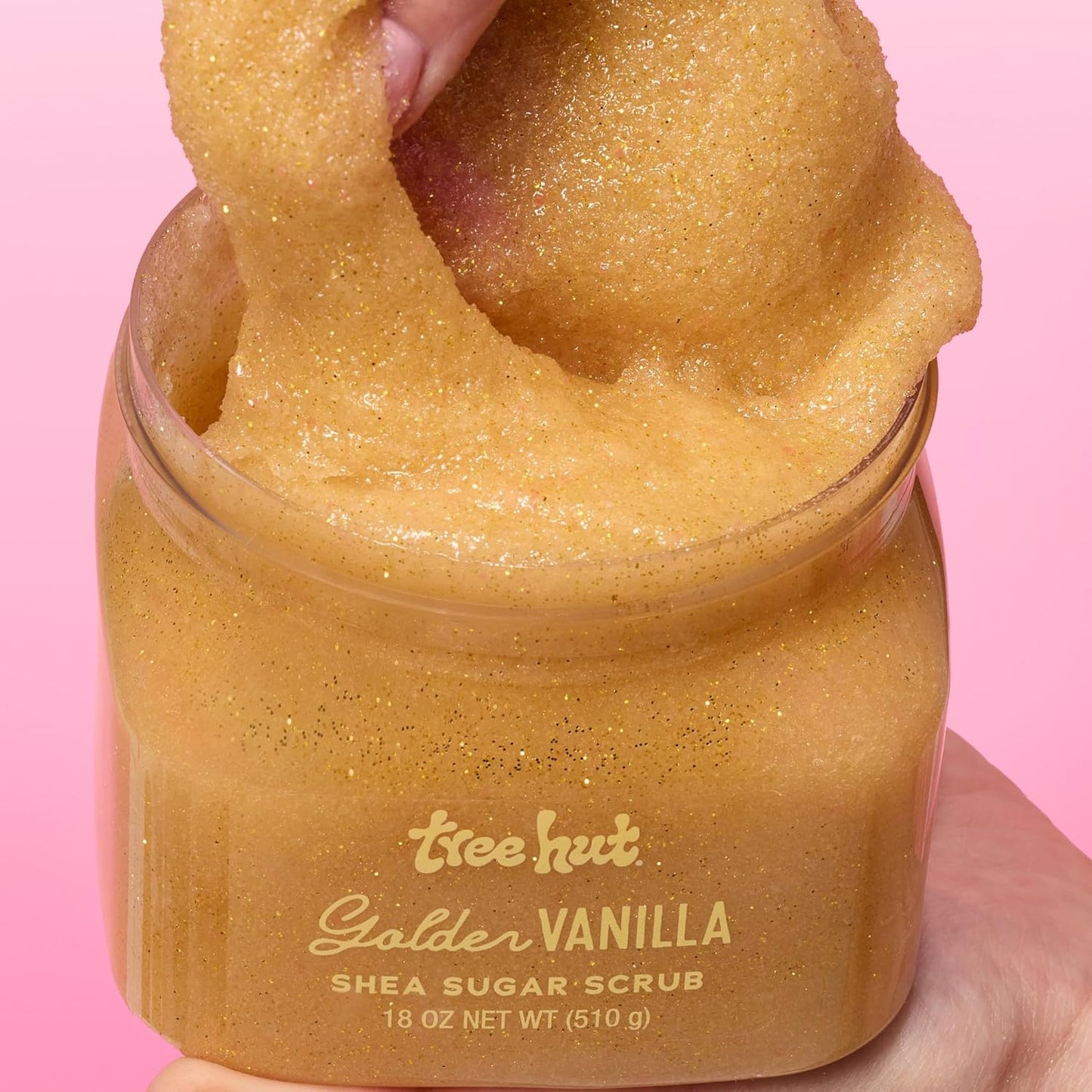 Tree Hut Golden Vanilla Body Scrub - Exfoliating Sugar Scrub with Shea Butter & Essential Oils | 18 Oz