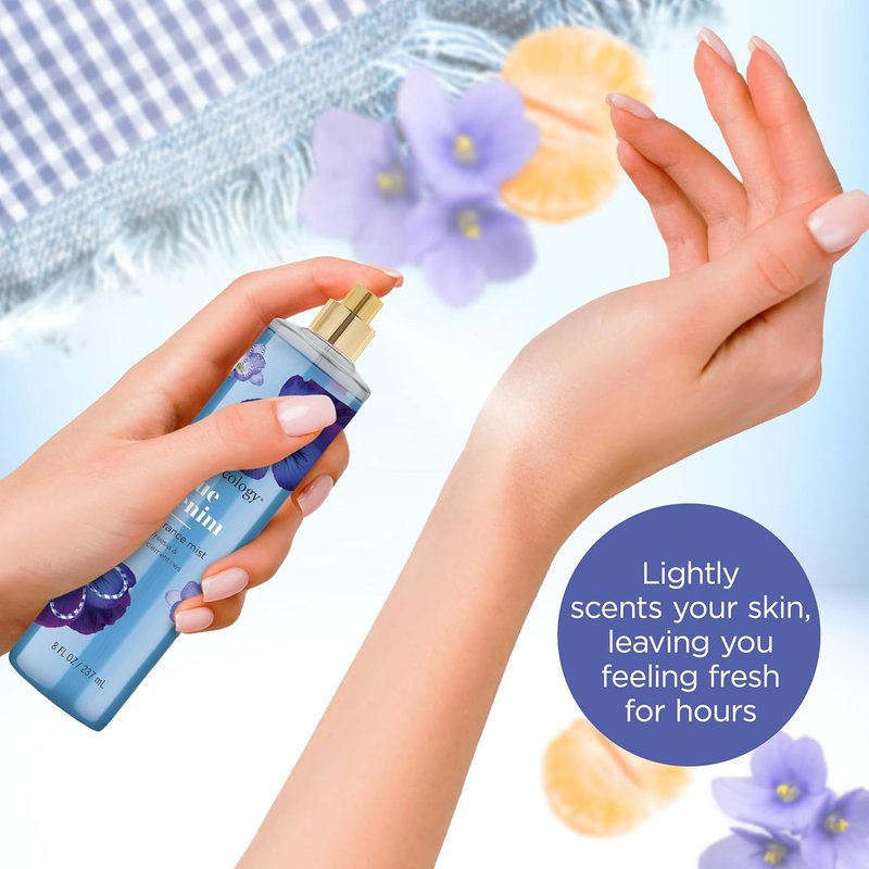 Long-Lasting Fragrance Body Mist - Blue Denim Scent, 8 fl oz | Pack of 2
