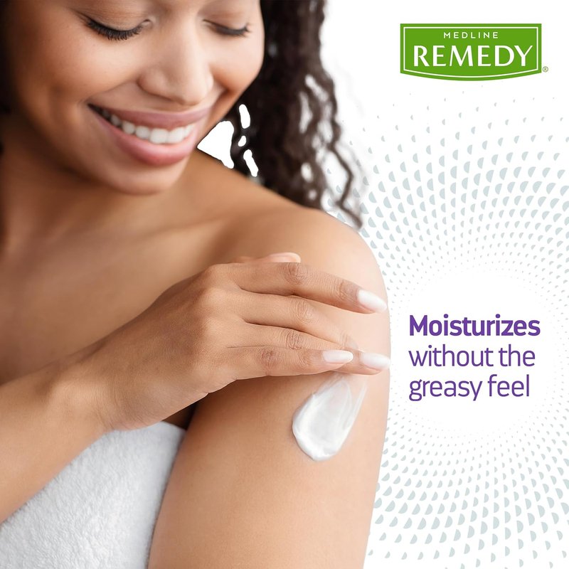 Medline Remedy Clinical Skin Cream - Fragrance-Free Moisturizer for Dry Skin | 12 fl oz, Hypoallergenic Lotion