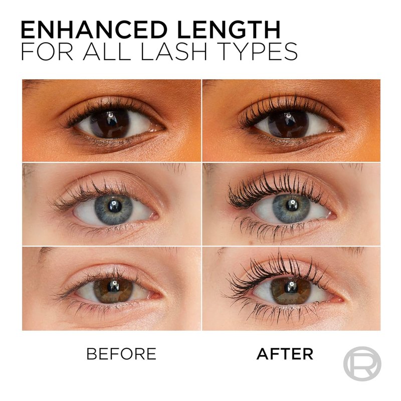 L'Oreal Paris Telescopic Mascara - Waterproof Volume & Length | Black, 0.27 Fl Oz